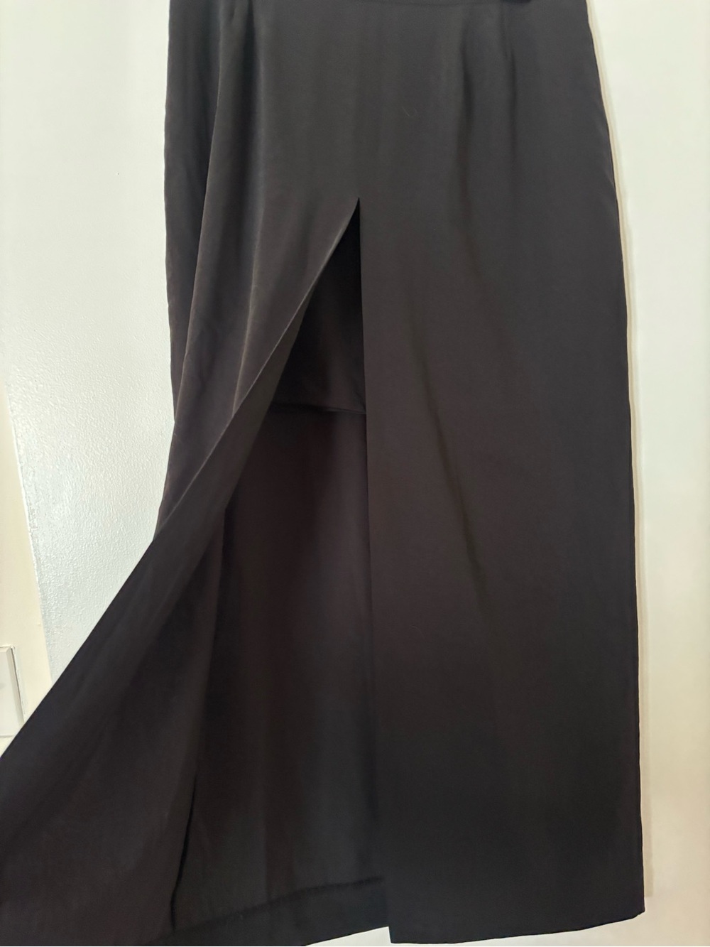 FRIC Black High-Slit Maxi Skirt with mini skirt underneath size M